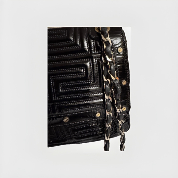 Gianni Versace Quilted Patent Leather Shoulder Bag - Picture 10 of 16